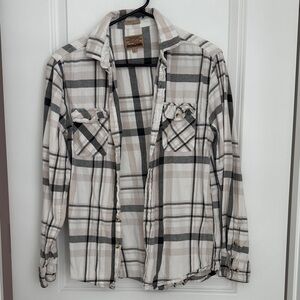 Plaid Button-Up Shirt